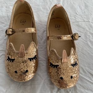 Gap Glitter Unicorn flats girls 10T